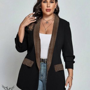 مانتو کتی اسپورت مجلسی یقه آرشال جلوباز جیب نما سایز بزرگ