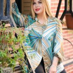 شومیز مجلسی یقه کلاسیک آستین بلند چاکدار سایز بزرگ