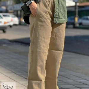 شلوار بگ کمر کشی دوجیب سایز بزرگ