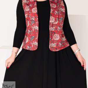 جلیقه تکی مجلسی یقه آرشال یلدانه سایز بزرگ