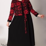 ست دوتکه سارافون و کت کراپ مجلسی یلدایی سایز بزرگ