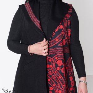 وست مجلسی یقه آمریکایی تک جیب سایز بزرگ