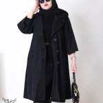 بارانی اسپورت مجلسی جلو دکمه بازشو یقه انگلیسی آستین سه ربع سایز بزرگ