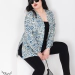 کت جذاب مجلسی جلوباز آستین بلند چاکدار سایز بزرگ