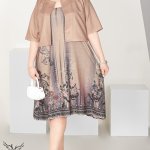 ست دوتکه سارافون و کت کراپ اسپورت مجلسی سایز بزرگ