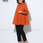 شومیز مجلسی یقه دکمه بازشو آستین بلند سایز بزرگ