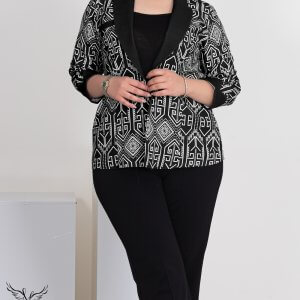 مانتو کتی جلوباز مجلسی یقه آرشال آستین سه ربع شیکککک و دلبرررر سایز بزرگ
