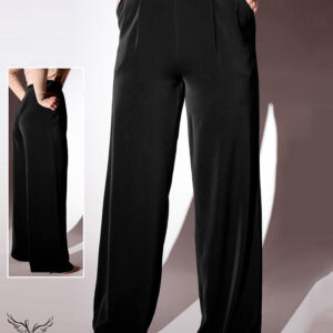 شلوار نیم بگ مجلسی کمر کشی پیله دار دوجیب سایز بزرگ