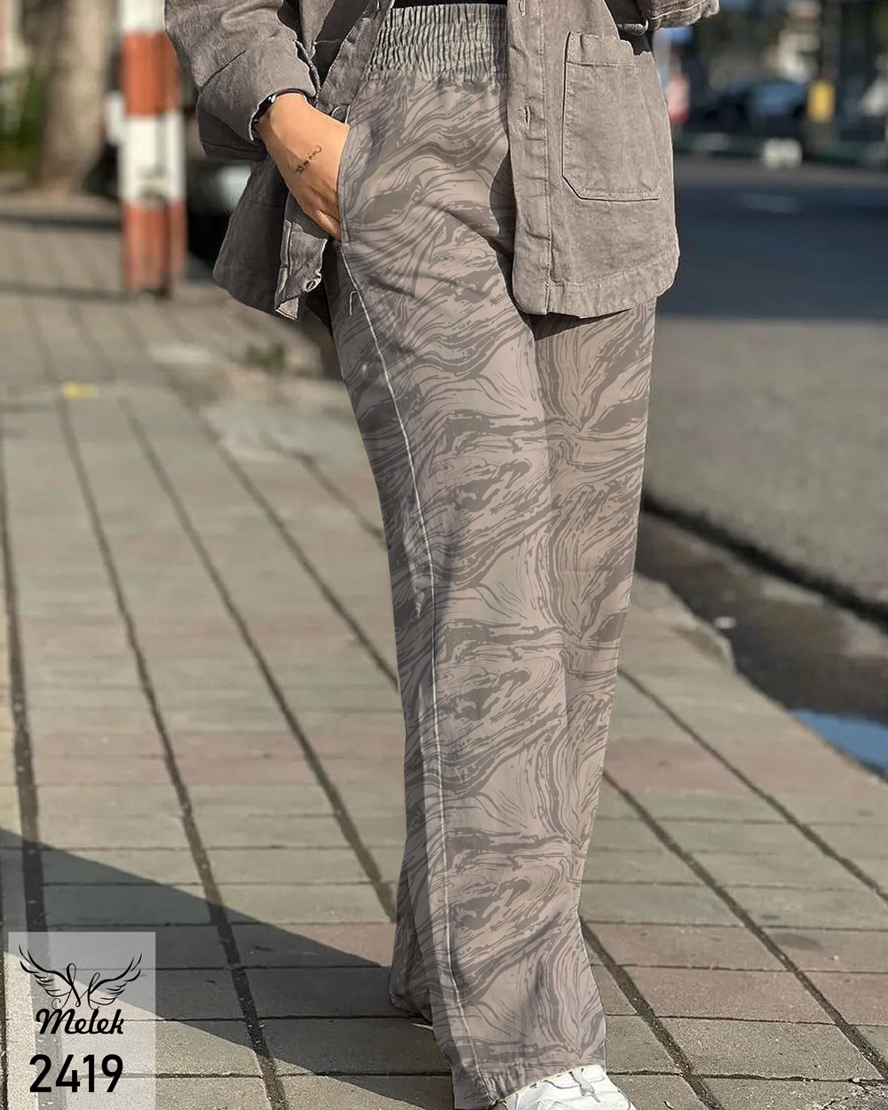 شلوار بگ کمر کشی دوجیب سایز بزرگ - غیر ژورنالی