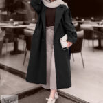 بارانی اسپورت مجلسی یقه انگلیسی جلوباز آستین بلند سایز بزرگ