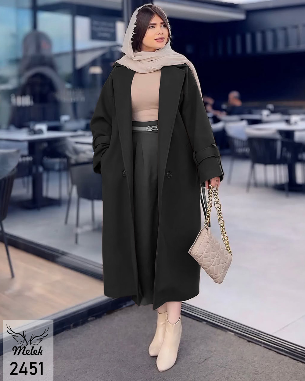 بارانی اسپورت مجلسی یقه انگلیسی جلوباز آستین بلند سایز بزرگ - غیر ژورنالی