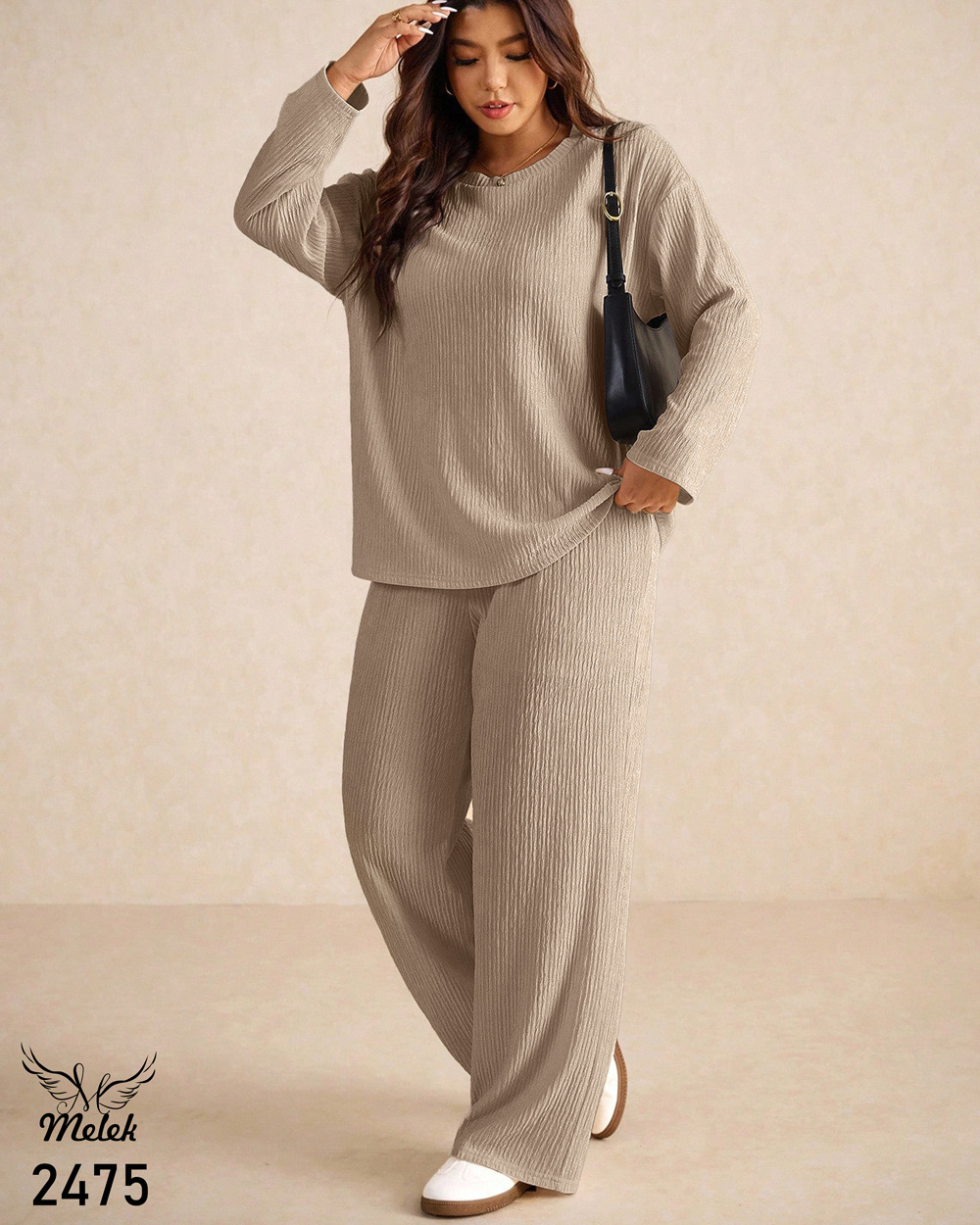 ست بلوز شلوار اسپورت راحتی سایز بزرگ - غیر ژورنالی