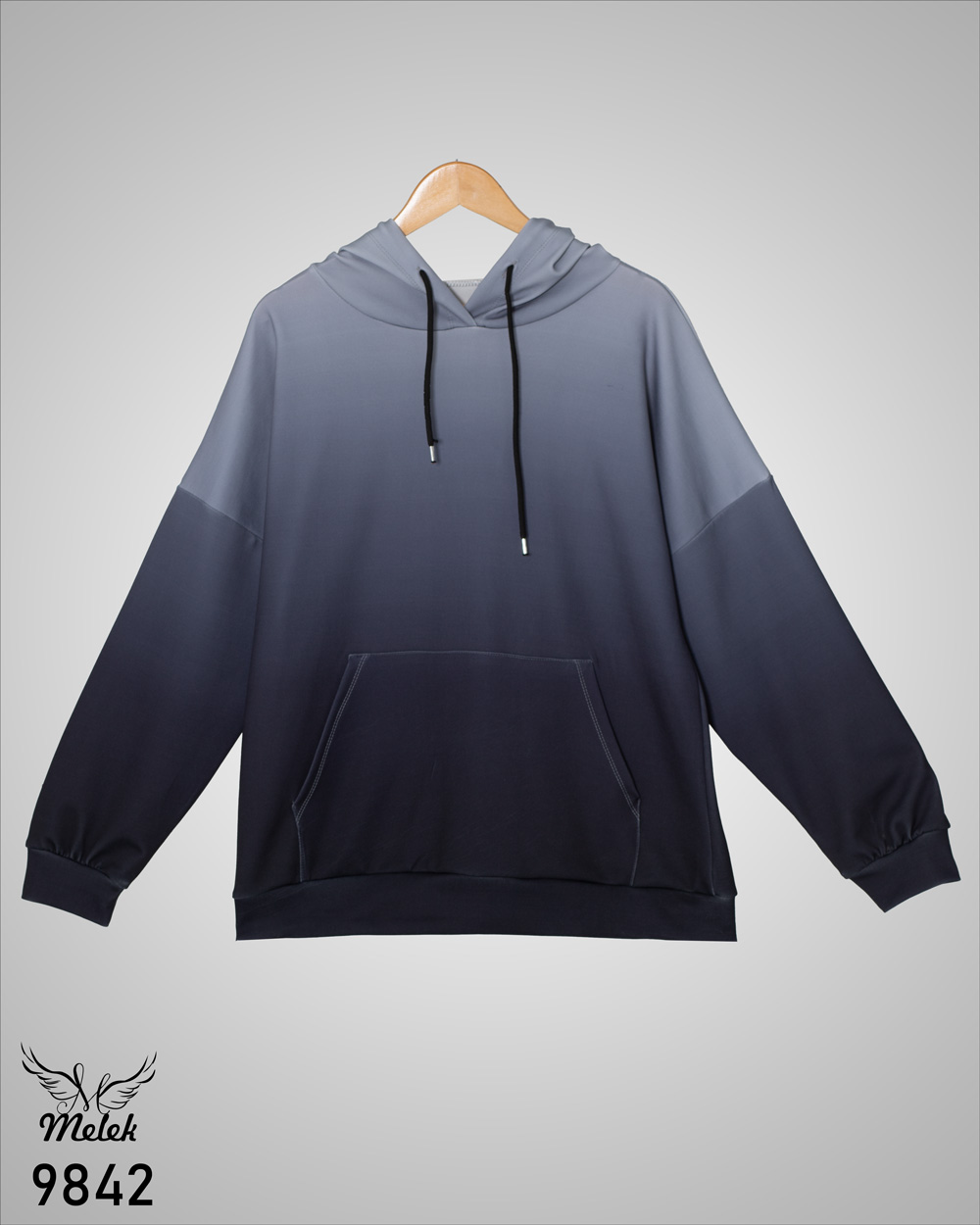 هودی اسپورت پاییزه کلاهدار جیب پلار آستین سرخود سایز بزرگ - غیر ژورنالی