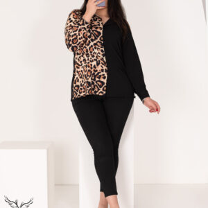 شومیز اسپورت مجلسی جلو دکمه بازشو آستین بلند سایز بزرگ