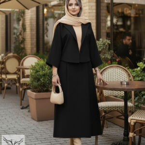 ست دوتکه کت دامن اسپورت مجلسی سایز بزرگ