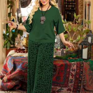 ست بلوز شلوار اسپورت راحتی سایز بزرگ