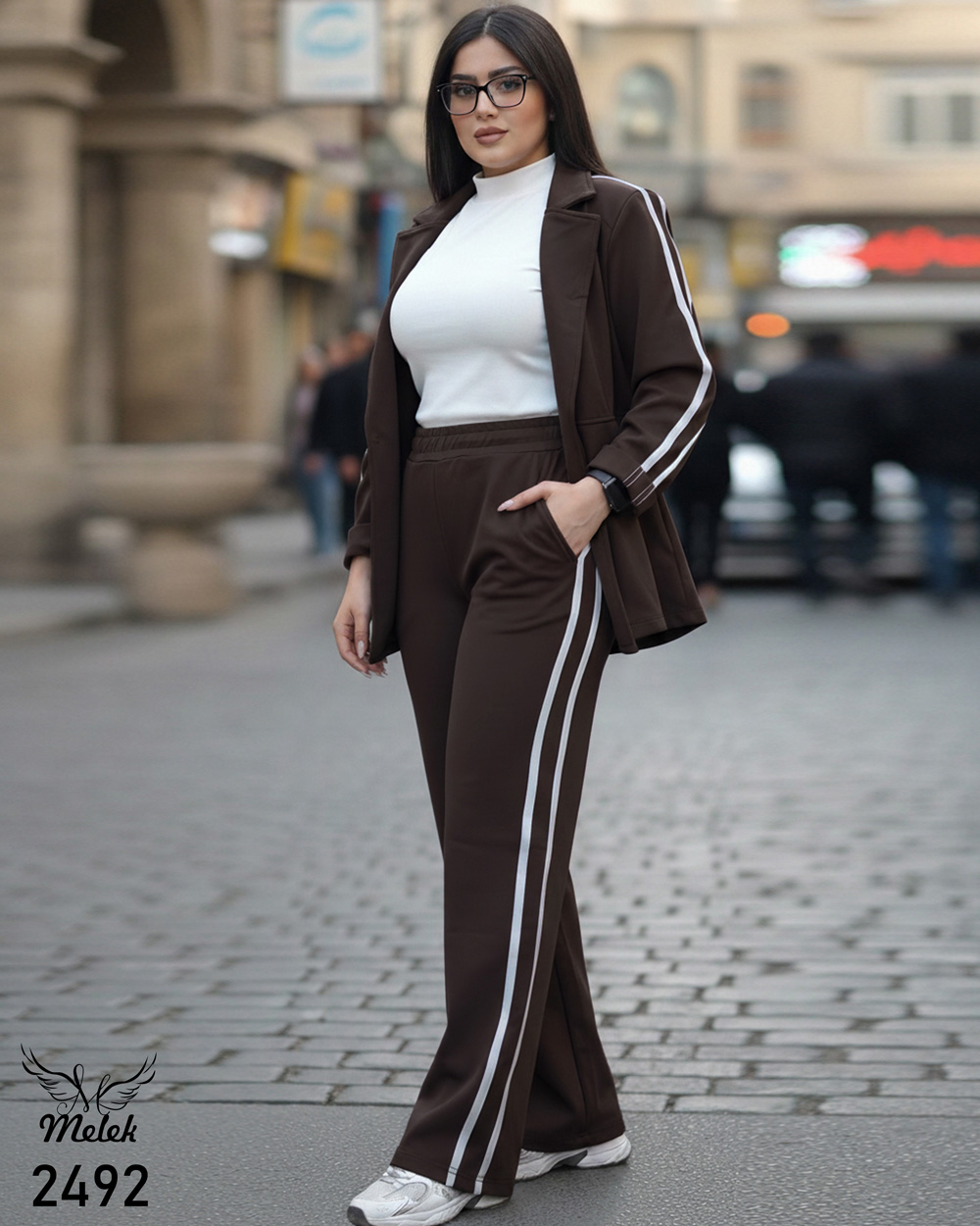 ست سوشرت کتی و شلوار بگ اسپورت مجلسی سایز بزرگ - غیر ژورنالی