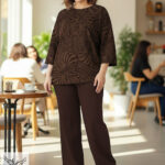 ست تیشرت و شلوار بگ اسپورت مجلسی سایز بزرگ