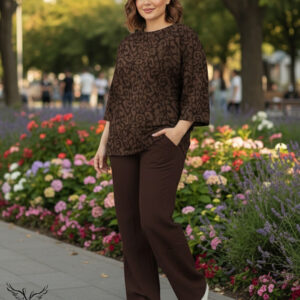 ست تیشرت و شلوار بگ اسپورت مجلسی سایز بزرگ