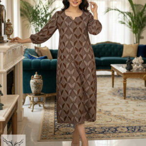 پیراهن اسپورت مجلسی یقه جواهری آستین فانوسی سایز بزرگ