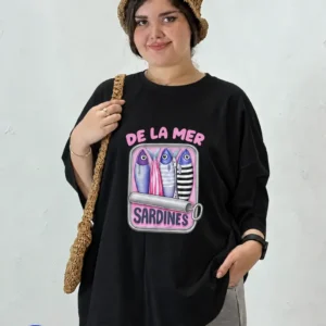 تیشرت باکسی سایز بزرگ Sardines