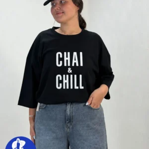 تیشرت باکسی سایز بزرگ chai & chill