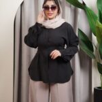 شومیز کمر کرستی ۹۰۰۶ - مشکی