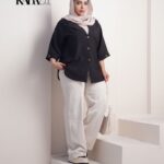 شومیز یقه انگلیسی ۷۱۰۲ - مشکی