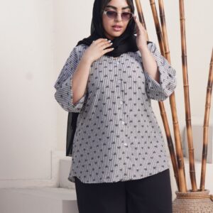 شومیز یقه هفت ۷۱۱۲ - طوسی تیره