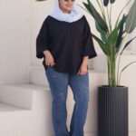 شومیز باکسی b۹۰۰۱ - مشکی