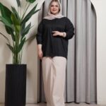 شومیز یقه فرنچ ۹۰۱۱ - مشکی