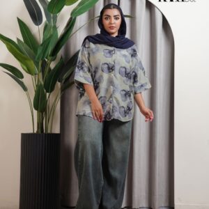 شومیز نگین دار ۹۰۰۷ - طوسی