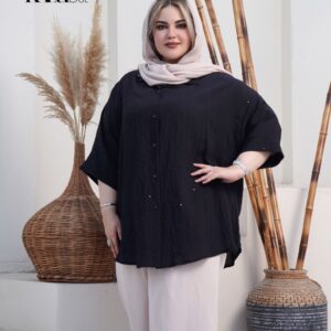 شومیز پولکی ۹۰۱۲ - مشکی