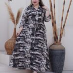 پیراهن یقه انگلیسی ۷۱۴۶ - مشکی