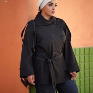 کت یقه دراپه - مشکی